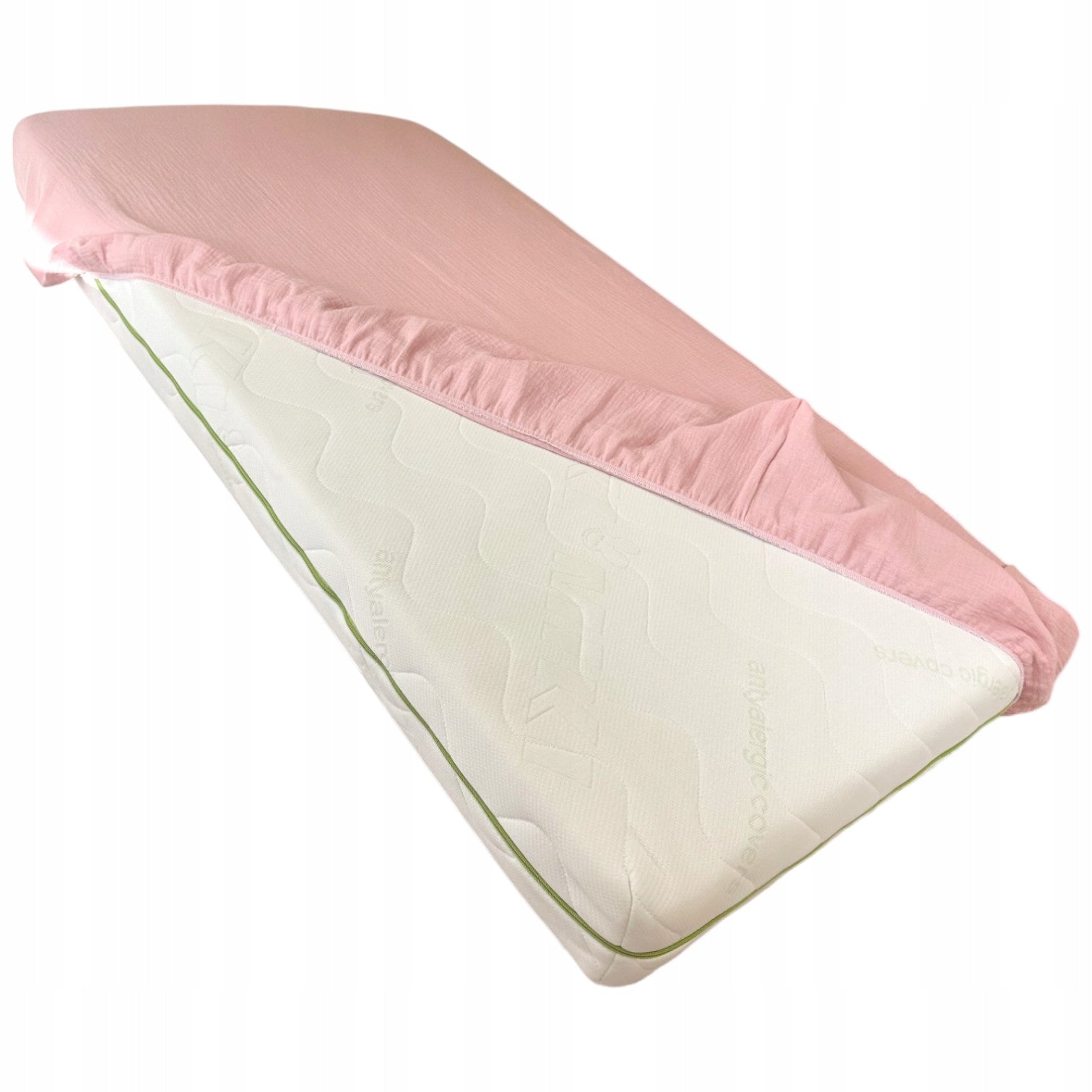 Prześcieradło muślinowe bawełna 60x120cm do łóżeczka niemowlęcego z gumką