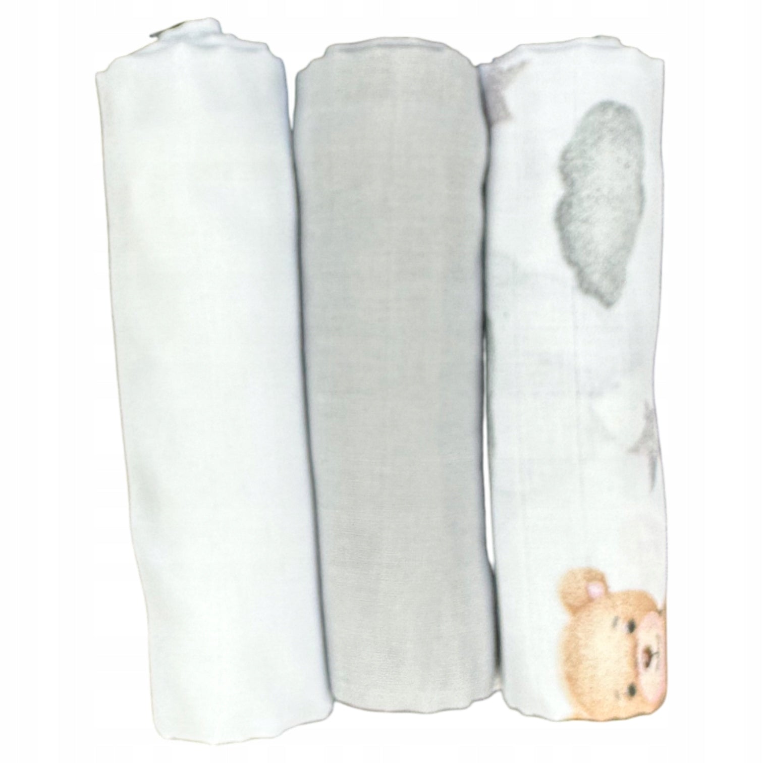 Pieluszki muślinowe duże Plumeri 3x 70×70 cm - większy rozmiar, komfort