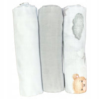 Pieluszki muślinowe duże Plumeri 3x 70×70 cm - większy rozmiar, komfort