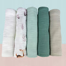 Plumeri Pieluszki muślinowe zestaw kolorów 5 szt. 70x70 cm