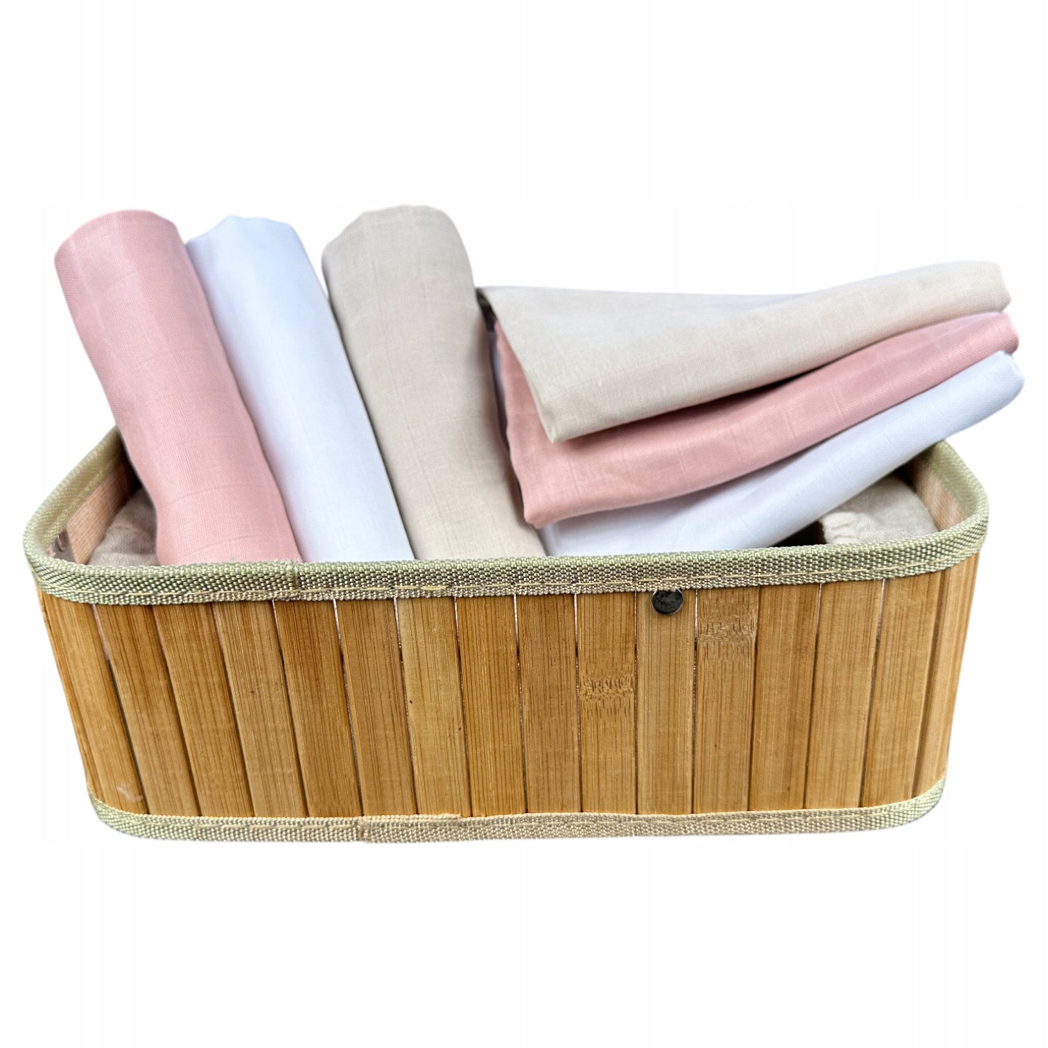 Pieluszki muślinowe, 3 szt., 70x70 cm, Biały Różwy Beżowy | Plumeri