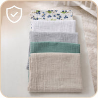 Plumeri Pieluszki muślinowe zestaw kolorów 5 szt. 70x70 cm