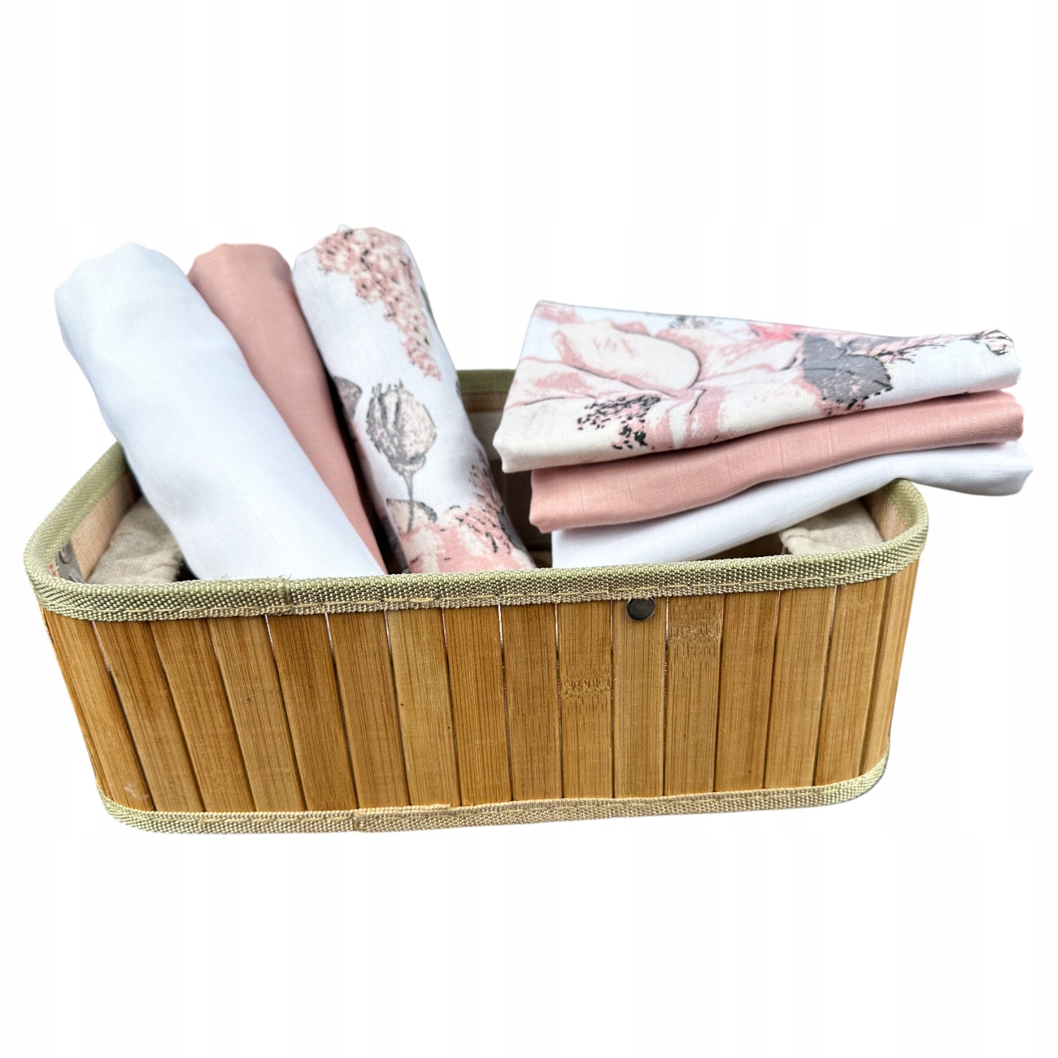 Pieluszki muślinowe, 3 szt., 70x70 cm, Biały Różwy Peonia | Plumeri