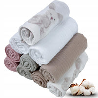 Plumeri Pieluszki muślinowe zestaw kolorów 10 szt. 30x30 cm