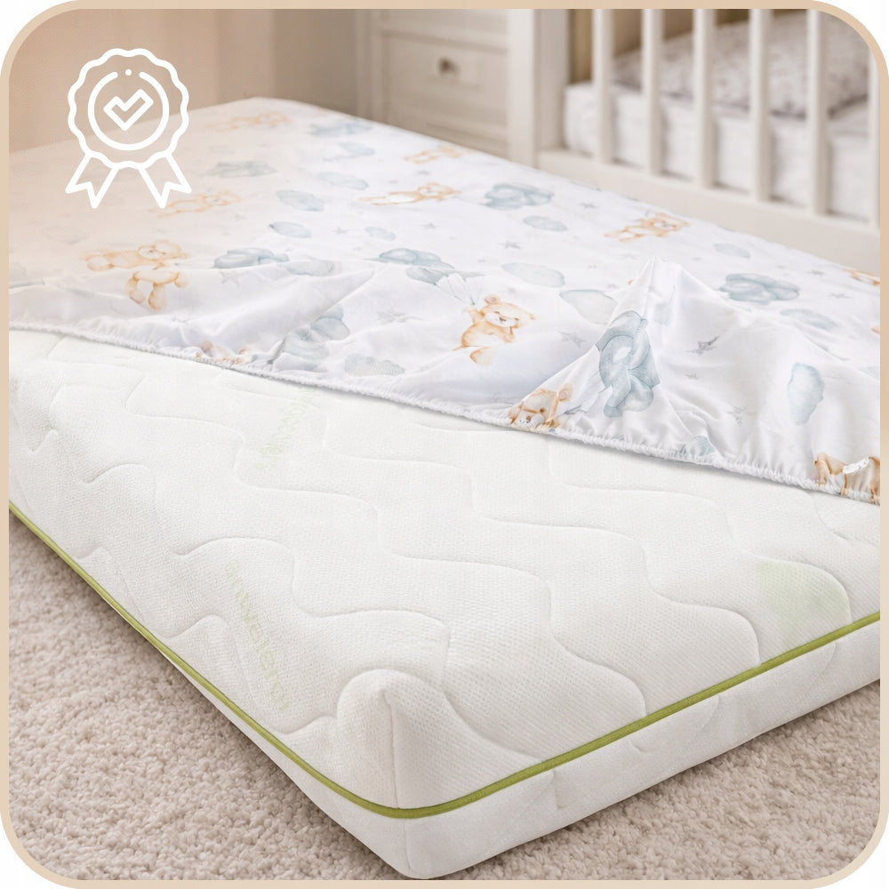 Prześcieradło z gumką 60x120 100% Bawełna przescieradlo do łóżeczka