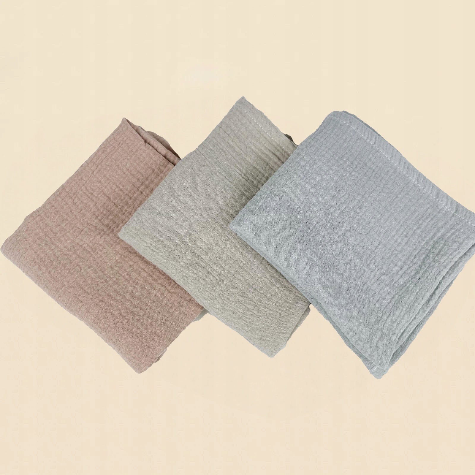 Plumeri Pieluszki muślinowe zestaw kolorów 3 szt. 70x70 cm