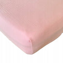 Prześcieradło muślinowe bawełna 60x120cm do łóżeczka niemowlęcego z gumką