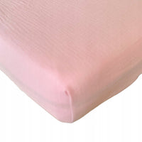 Prześcieradło muślinowe bawełna 60x120cm do łóżeczka niemowlęcego z gumką