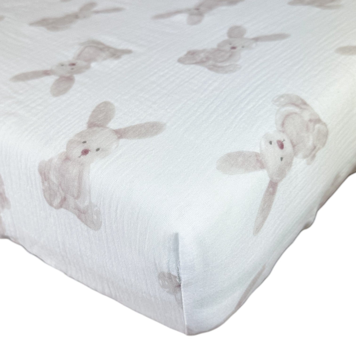 Prześcieradło muślinowe bawełna 60x120cm do łóżeczka niemowlęcego z gumką