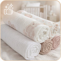 Plumeri Pieluszki muślinowe zestaw kolorów 5 szt. 70x70 cm