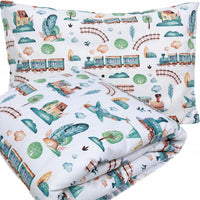 Pościel Bawełniana dla Dzieci 100x135+40x60 pościel do łóżeczka Plumeri