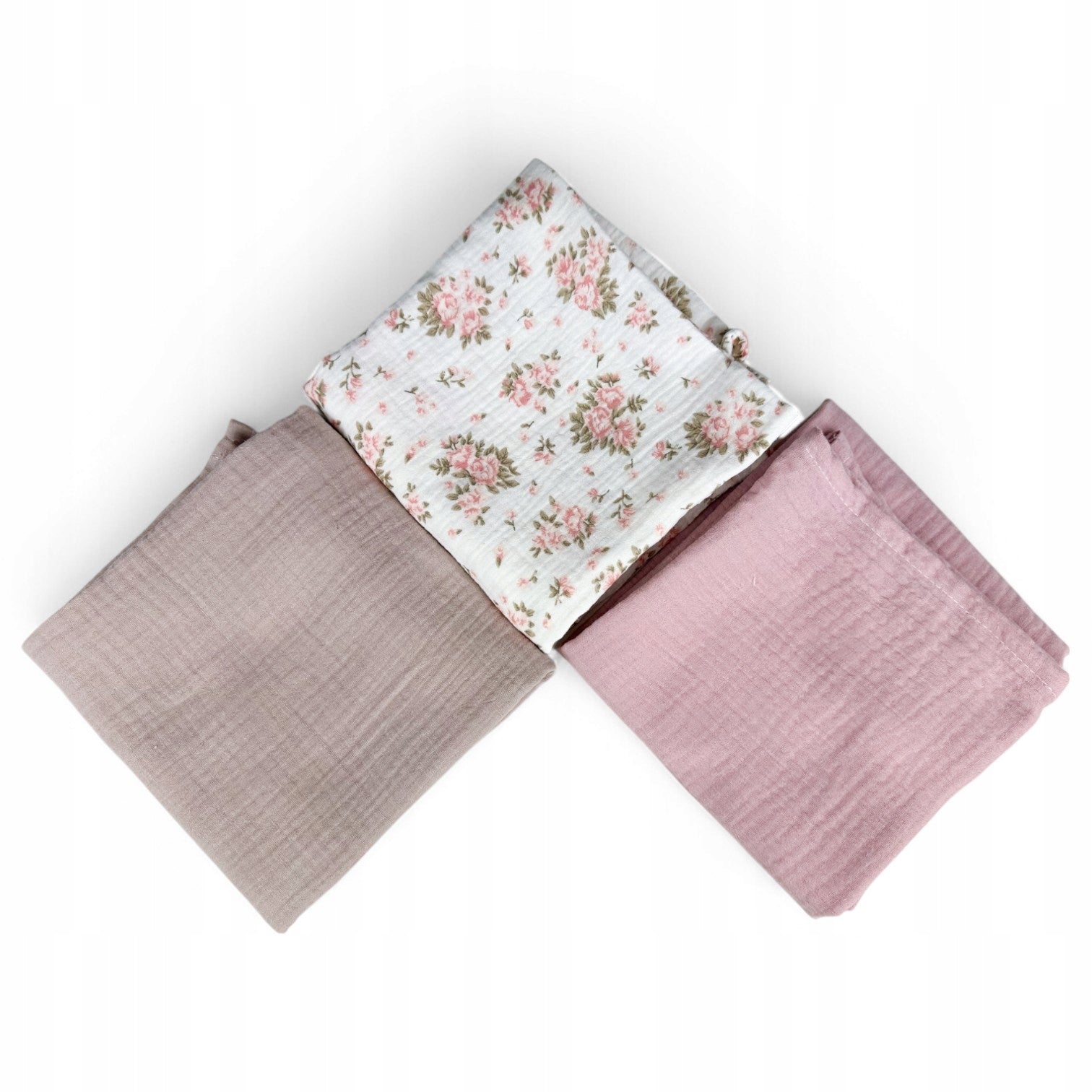 Plumeri Pieluszki muślinowe zestaw kolorów 3 szt. 70x70 cm