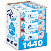 Chusteczki nawilżane Opharm FiFi Aqua, 18 × 80 szt.