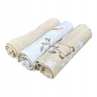 Pieluszki muślinowe duże Plumeri 3x 70×70 cm - większy rozmiar, komfort