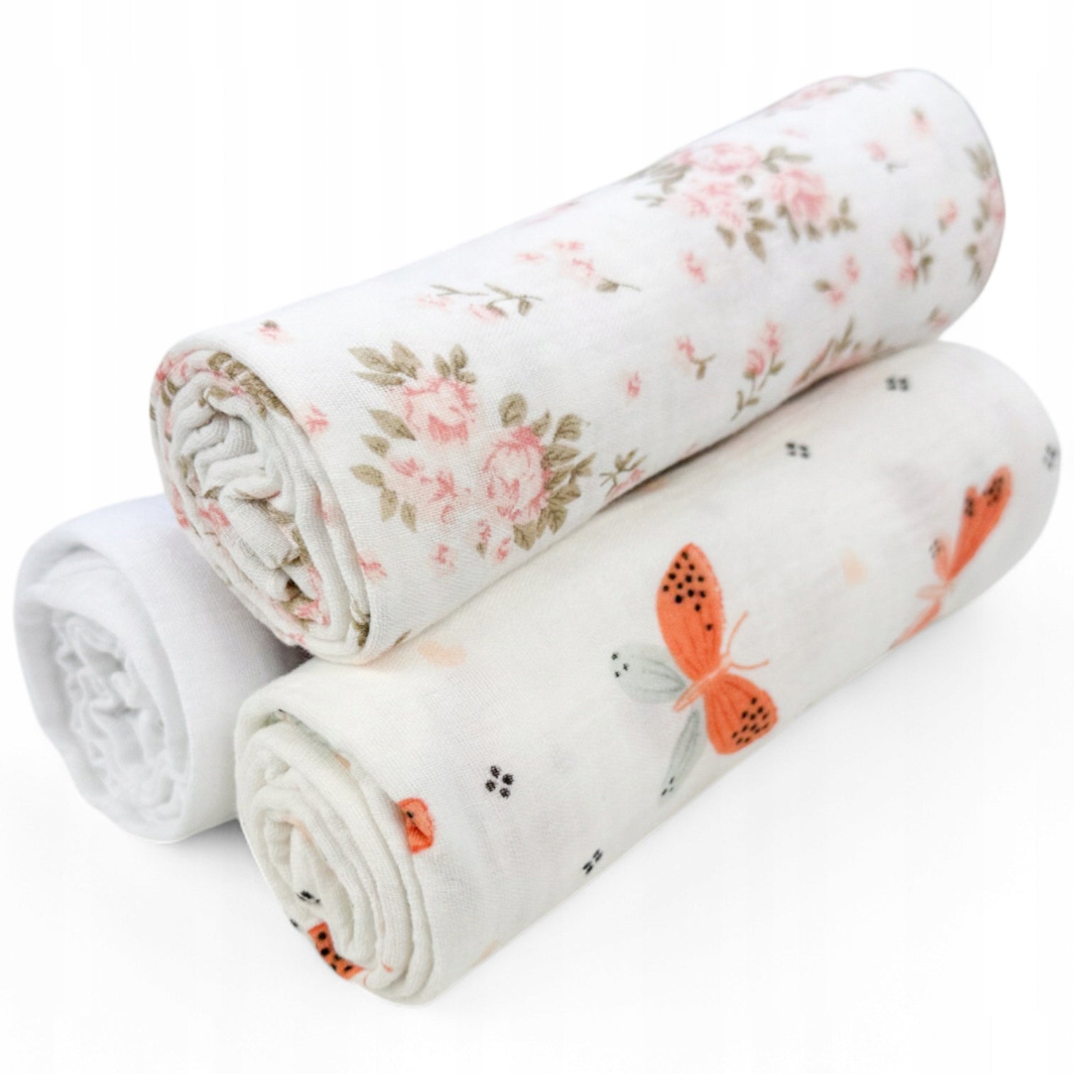 Plumeri Pieluszki muślinowe zestaw kolorów 3 szt. 70x70 cm