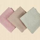 Plumeri Pieluszki muślinowe zestaw kolorów 3 szt. 70x70 cm