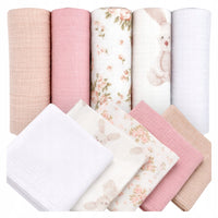 Plumeri Pieluszki muślinowe zestaw kolorów 10 szt. 50x30 cm