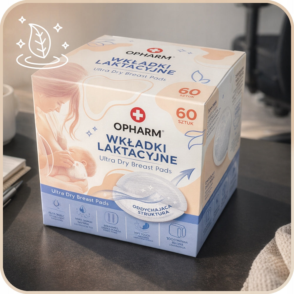 WKŁADKI LAKTACYJNE - Premium ! Super Cienkie , Żelujące - OPHARM 240 szt