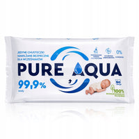 Chusteczki Dla Dzieci Niemowląt 99,9% Wody Hipoalergiczne 60szt PURE AQUA