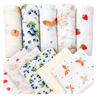 Plumeri Pieluszki muślinowe zestaw kolorów 10 szt. 50x30 cm