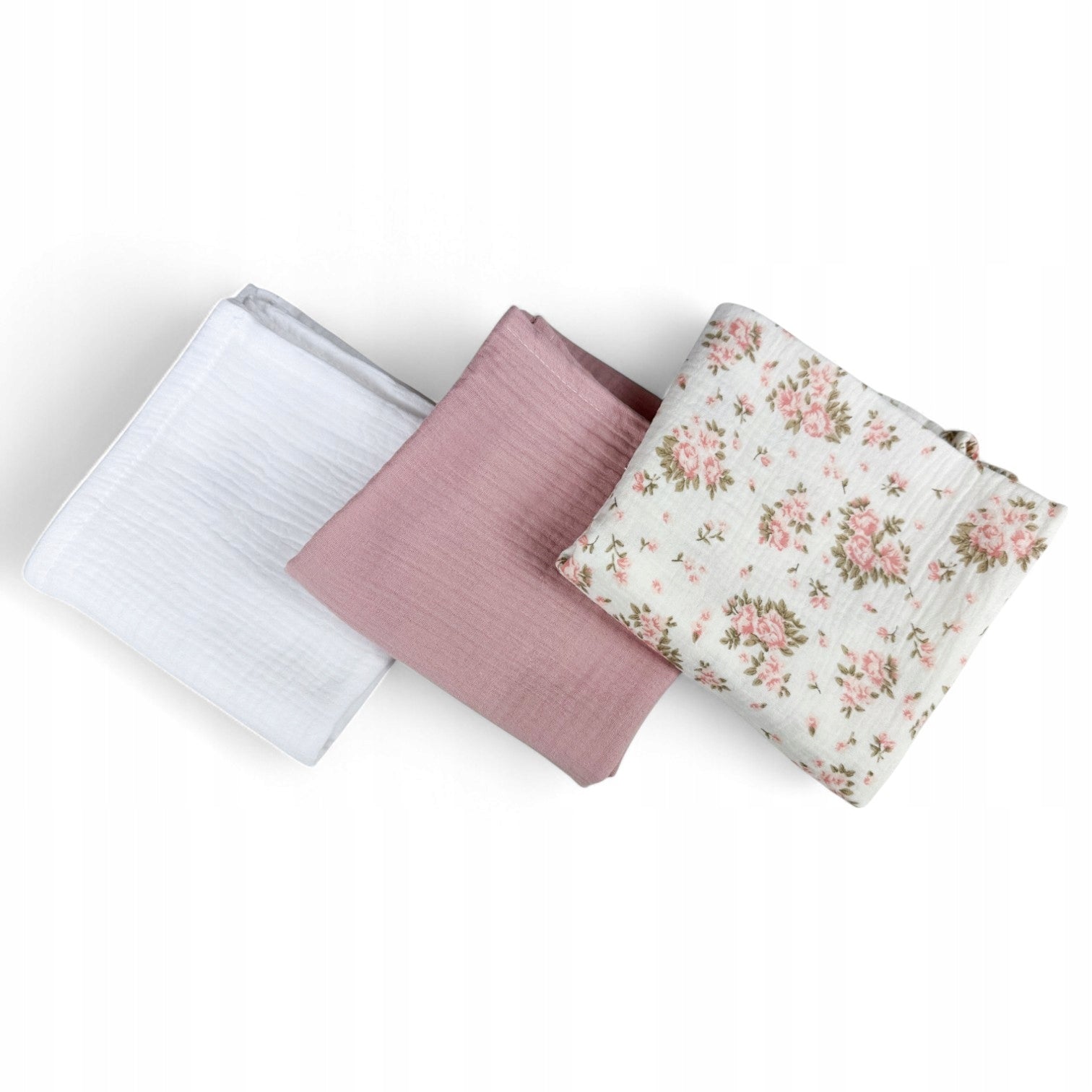 Plumeri Pieluszki muślinowe zestaw kolorów 3 szt. 70x70 cm