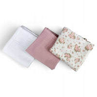 Plumeri Pieluszki muślinowe zestaw kolorów 3 szt. 70x70 cm