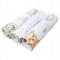 Pieluszki muślinowe duże Plumeri 3x 70×70 cm - większy rozmiar, komfort