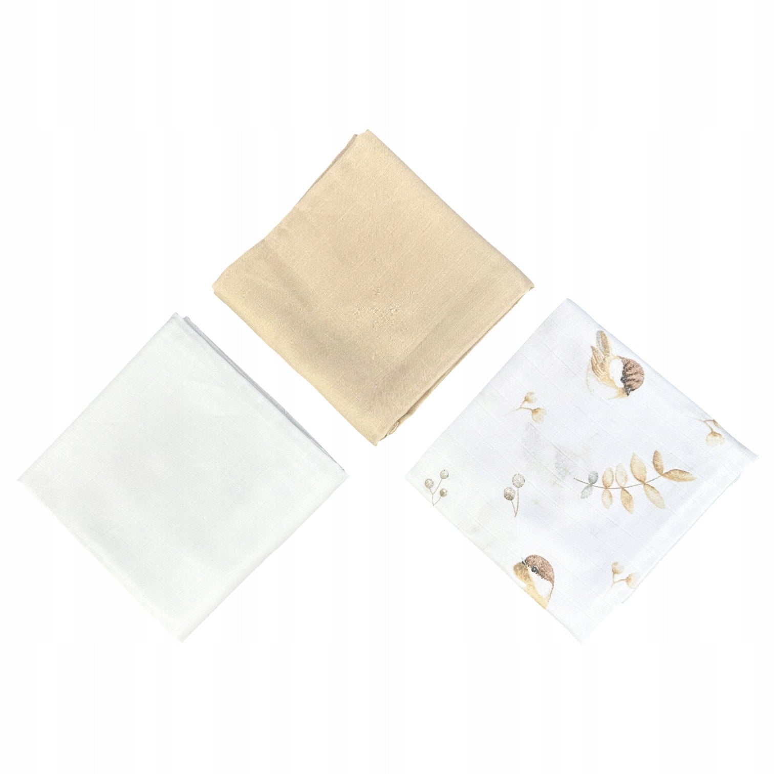 Pieluszki muślinowe duże Plumeri 3x 70×70 cm - większy rozmiar, komfort