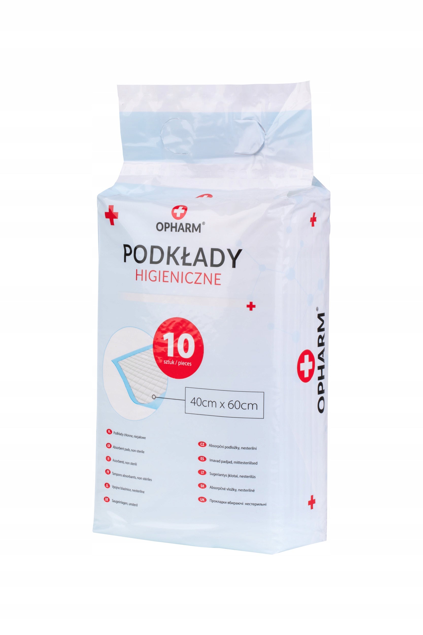 Podkłady chłonne na przewijak 60x40 Super chłonne białe delikatne 10szt