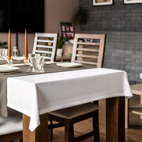 Obrus Biały plamoodporny klasyczny 130x180 cm