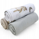 Plumeri Pieluszki muślinowe zestaw kolorów 3 szt. 70x70 cm