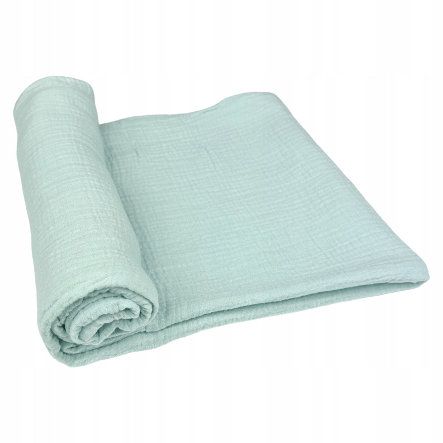Otulacz muślin, 120x120 cm, 1x miętowy | Plumeri