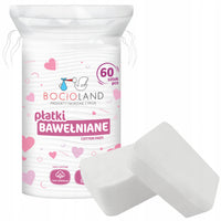 Bocioland płatki kosmetyczne waciki bawełniane dla niemowląt 6 x 60 sztuk