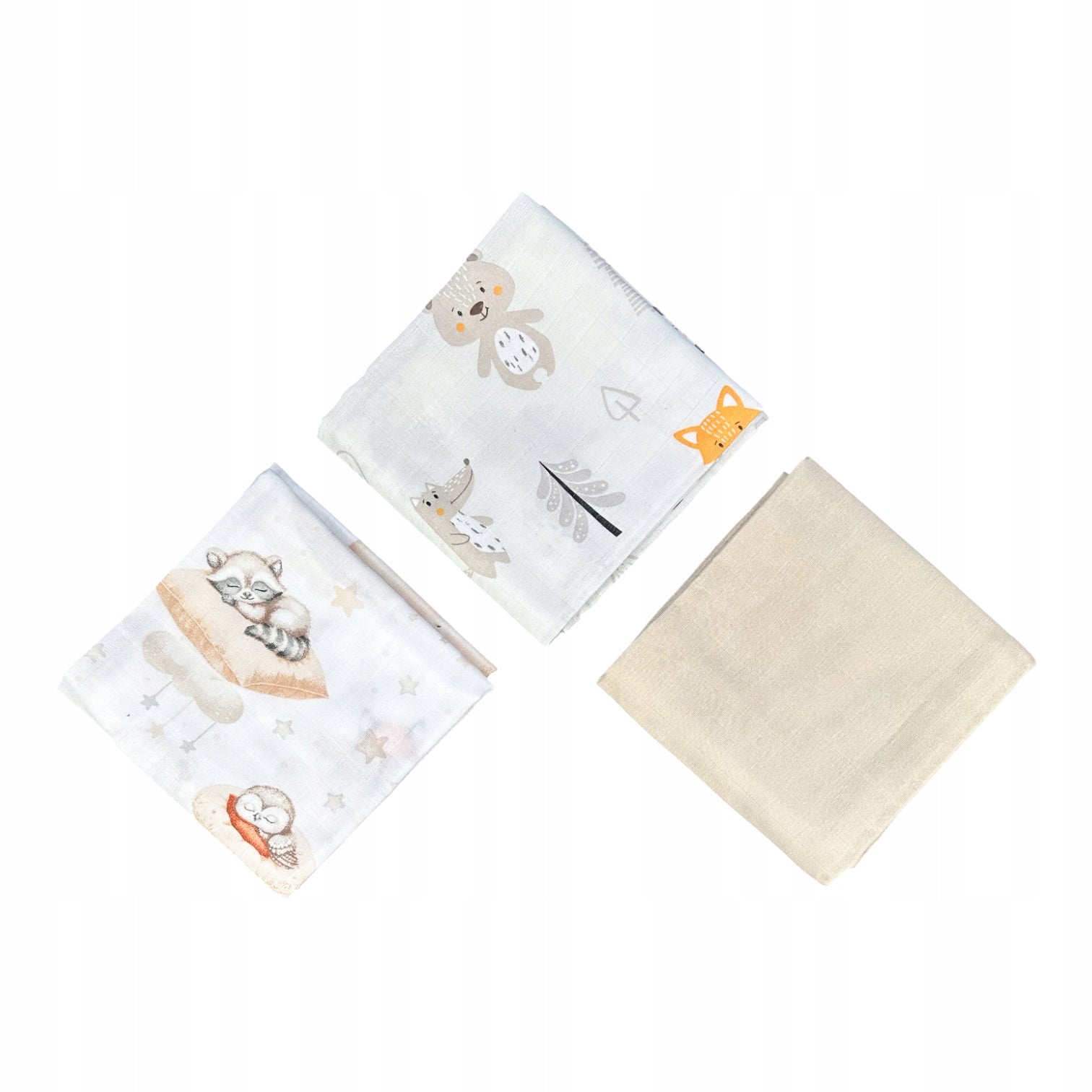 Pieluszki muślinowe duże Plumeri 3x 70×70 cm - większy rozmiar, komfort