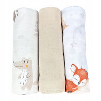 Pieluszki muślinowe duże Plumeri 3x 70×70 cm - większy rozmiar, komfort