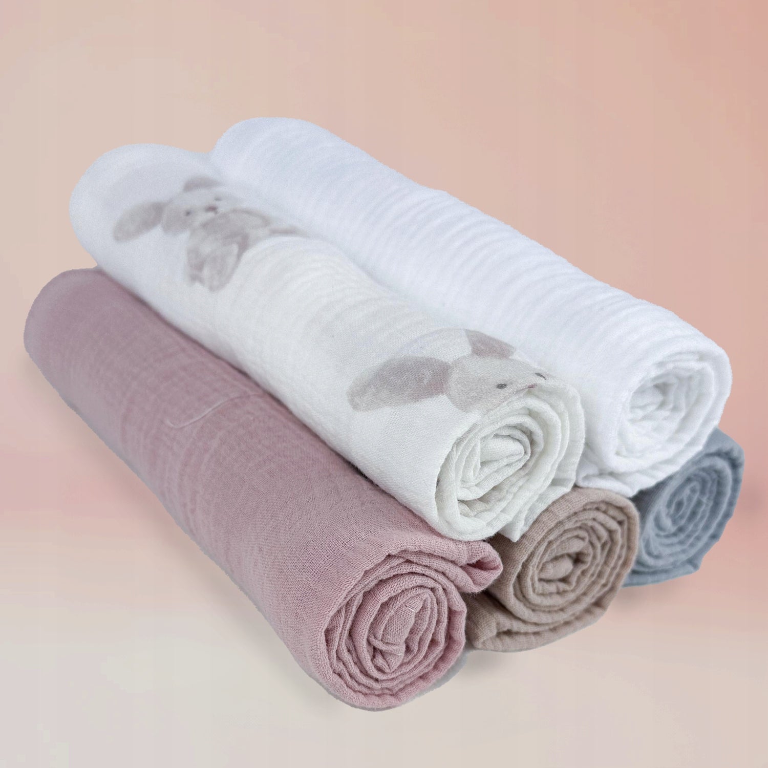 Plumeri Pieluszki muślinowe zestaw kolorów 5 szt. 70x70 cm