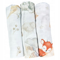 Pieluszki muślinowe duże Plumeri 3x 70×70 cm - większy rozmiar, komfort