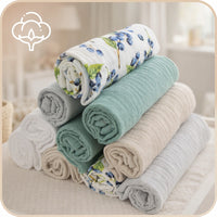 Plumeri Pieluszki muślinowe zestaw kolorów 10 szt. 30x30 cm