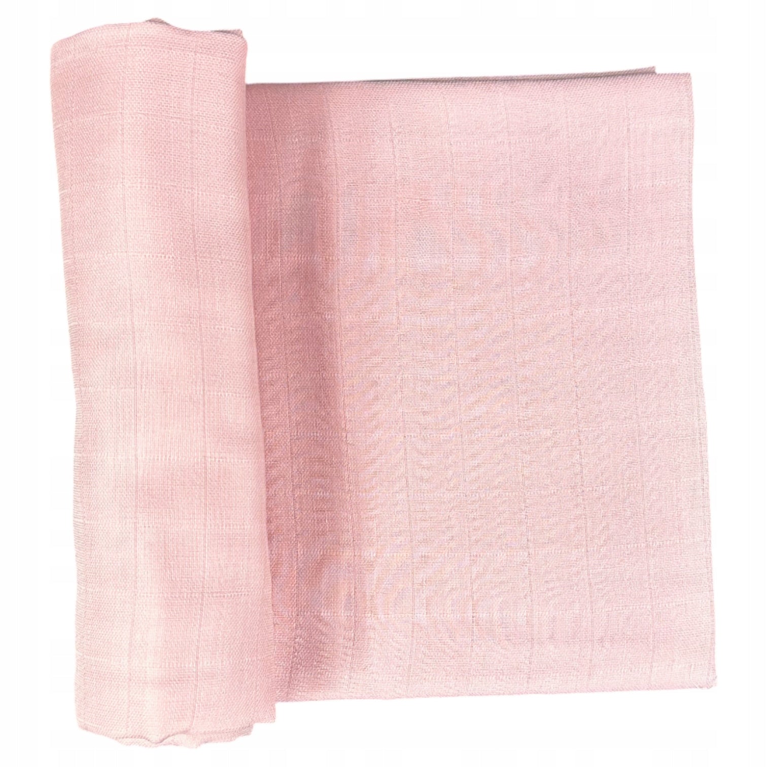 Otulacz muślinowy kratka 120x120, różowy | Plumeri