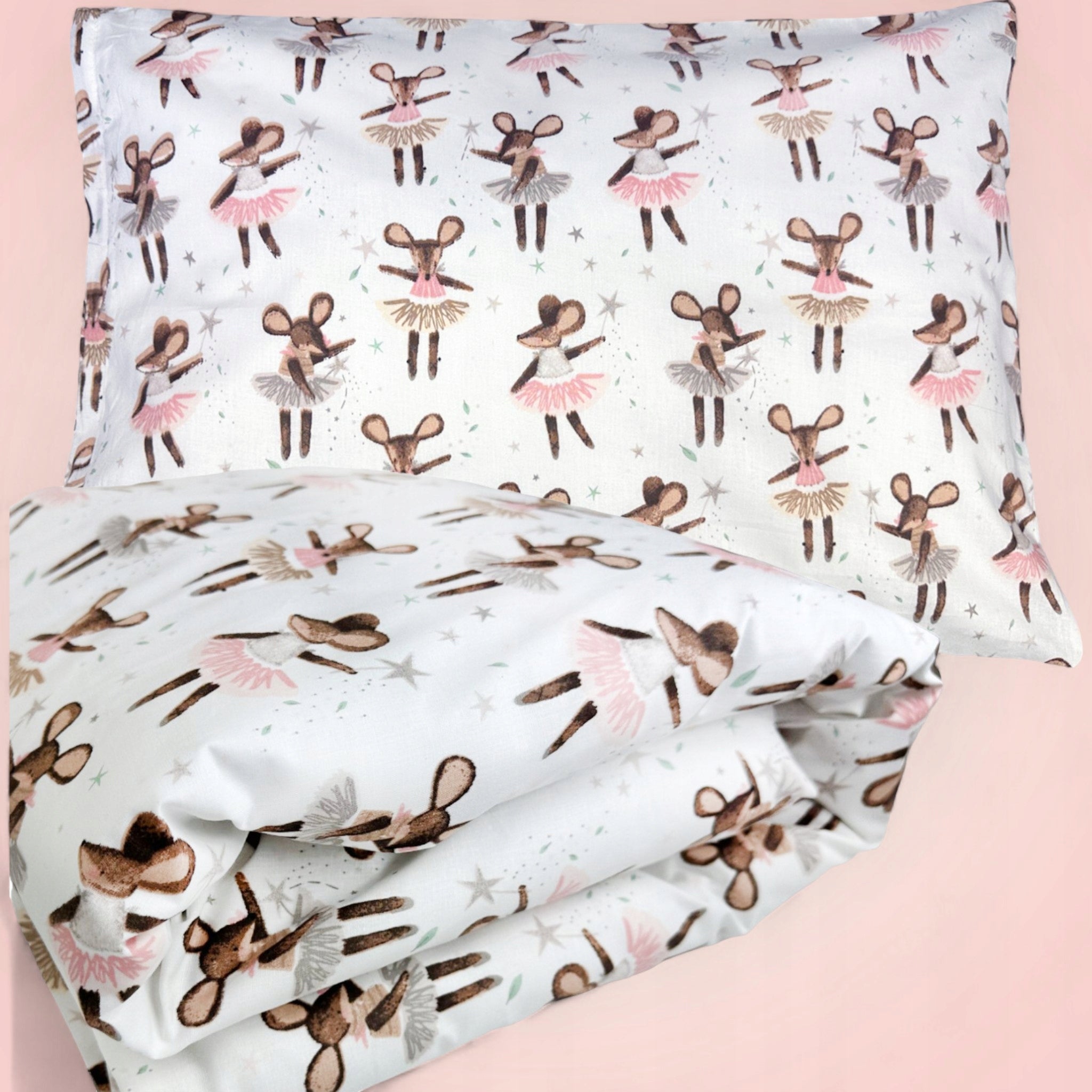 Pościel Bawełniana dla Dzieci 90x120+40x60 pościel do łóżeczka Plumeri