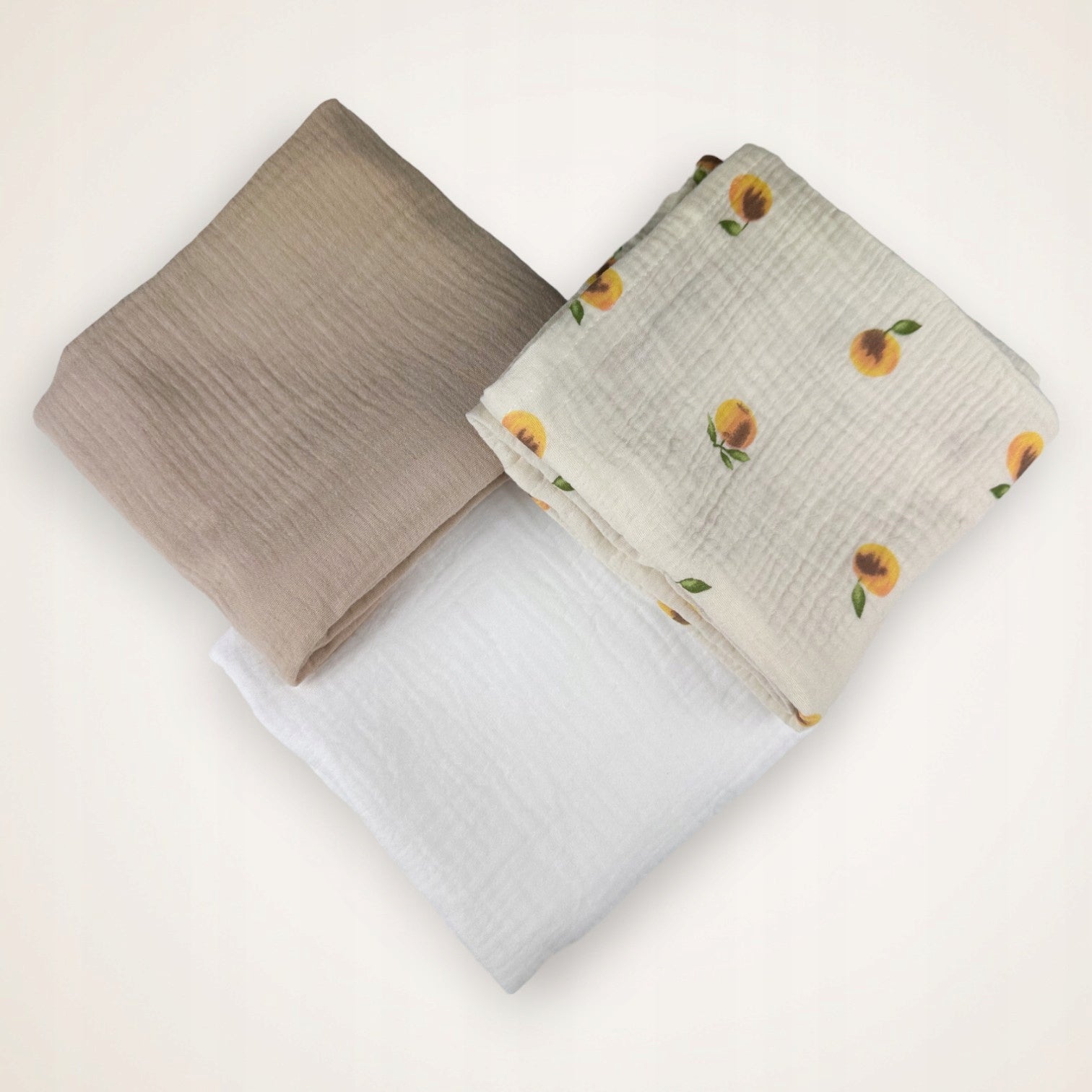 Plumeri Pieluszki muślinowe zestaw kolorów 3 szt. 70x70 cm