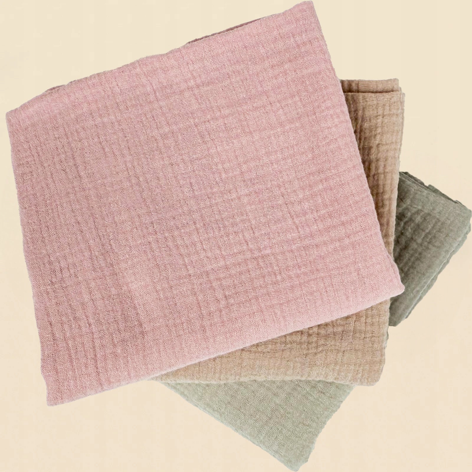 Plumeri Pieluszki muślinowe zestaw kolorów 3 szt. 70x70 cm