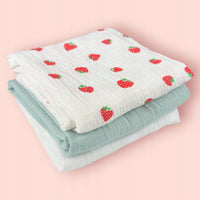 Plumeri Pieluszki muślinowe zestaw kolorów 3 szt. 70x70 cm