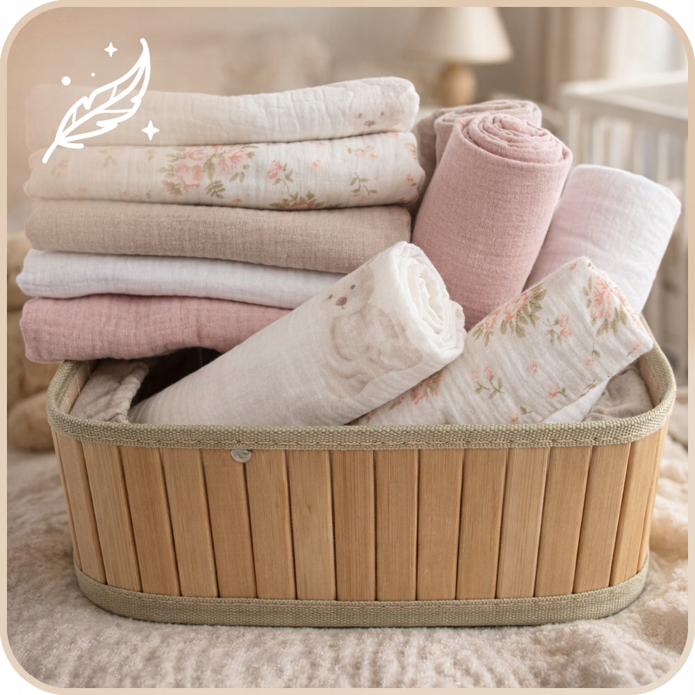 Plumeri Pieluszki muślinowe zestaw kolorów 5 szt. 70x70 cm