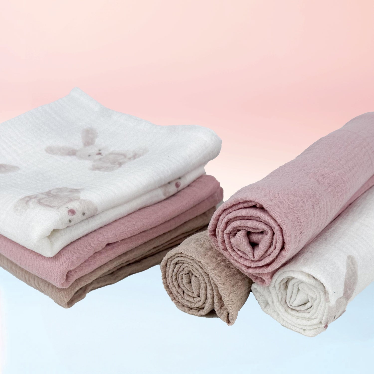 Plumeri Pieluszki muślinowe zestaw kolorów 3 szt. 70x70 cm