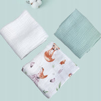 Plumeri Pieluszki muślinowe zestaw kolorów 3 szt. 70x70 cm