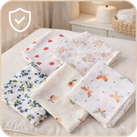 Plumeri Pieluszki muślinowe zestaw kolorów 10 szt. 30x30 cm