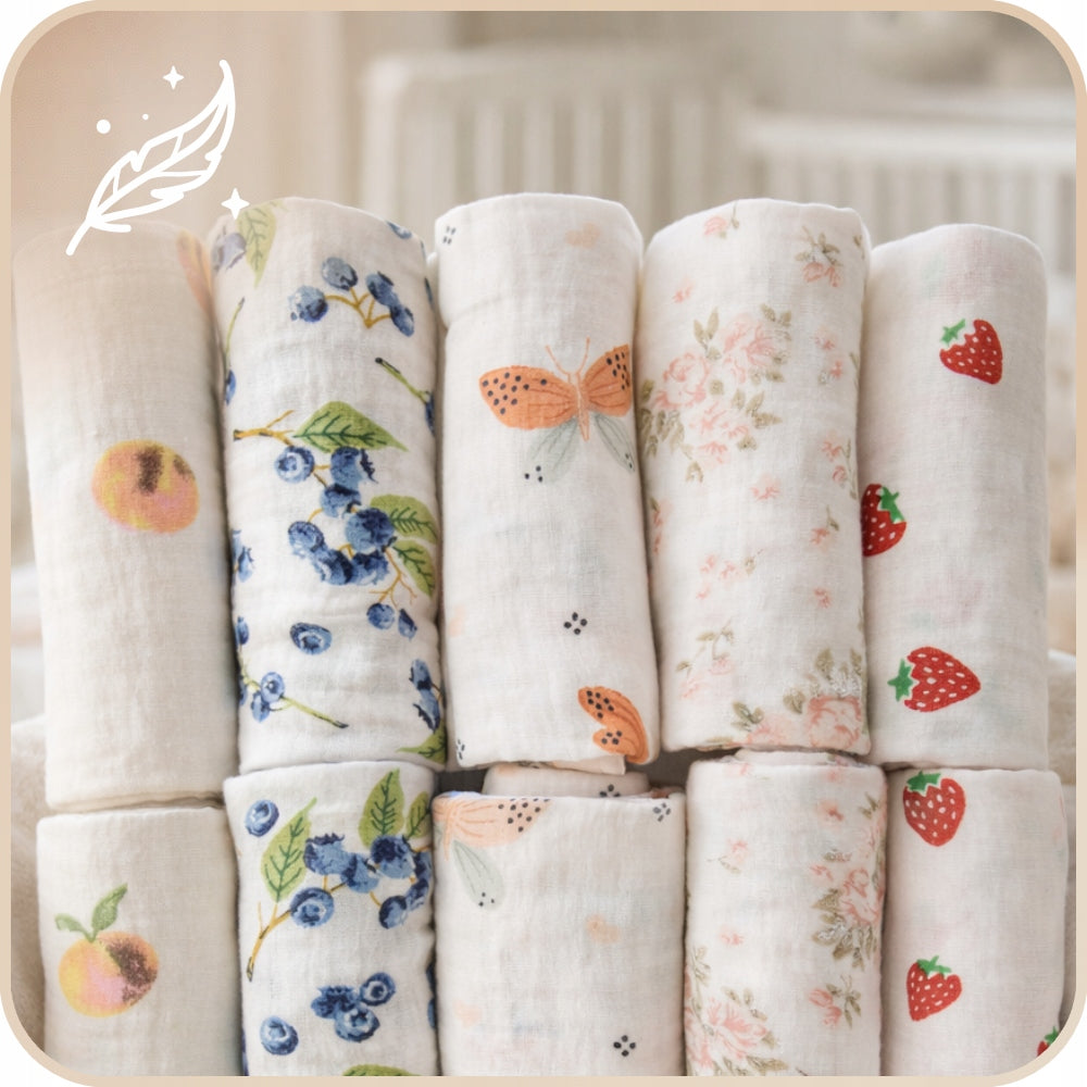 Plumeri Pieluszki muślinowe zestaw kolorów 10 szt. 30x30 cm