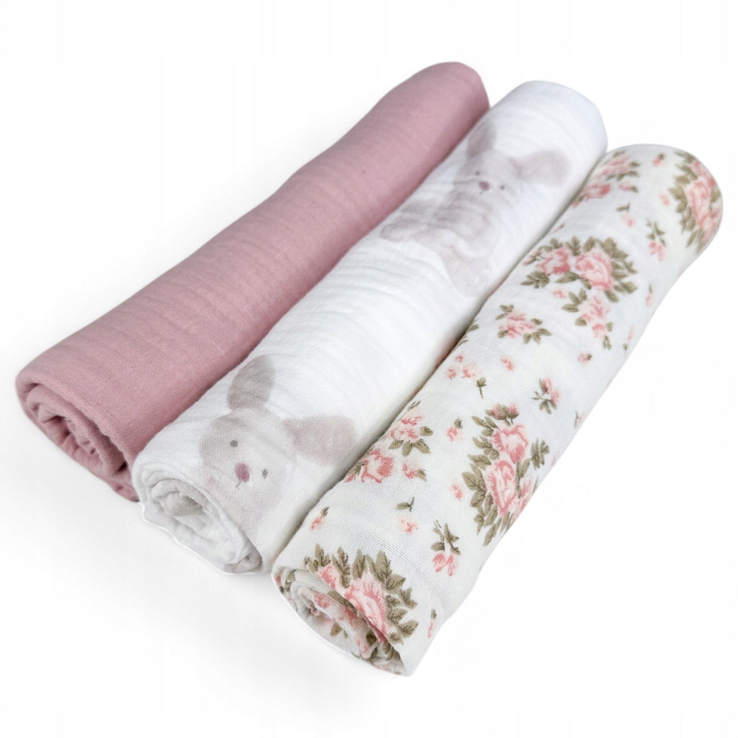 Plumeri Pieluszki muślinowe zestaw kolorów 3 szt. 70x70 cm