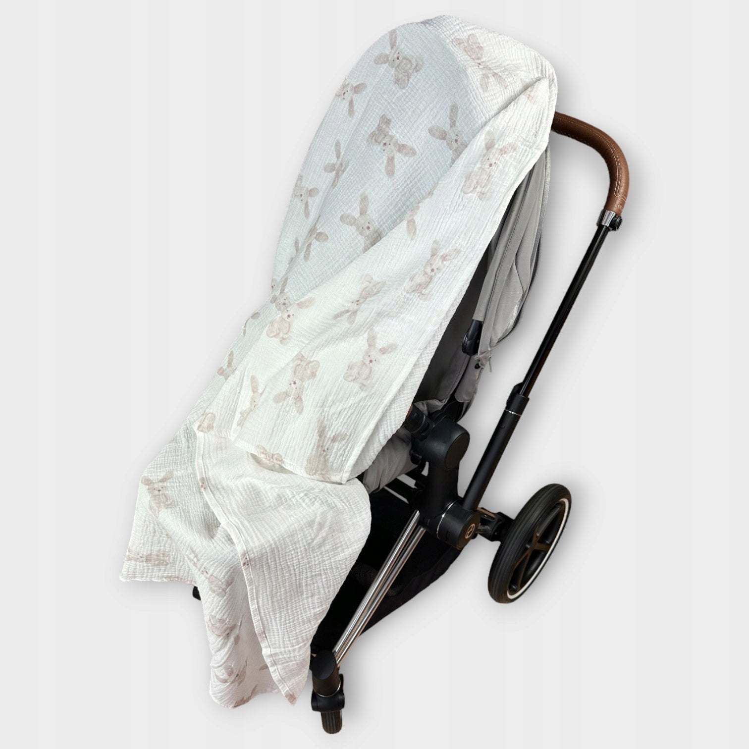 Otulacz muślinowy kreszowany 120x120, króliki | Plumeri